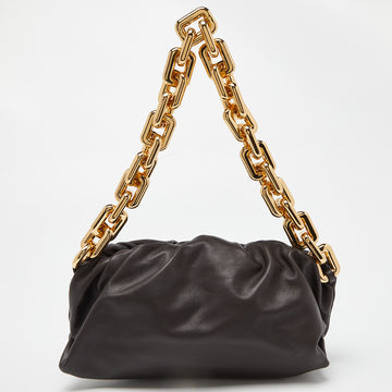 BOTTEGA VENETA Brown Leather The Chain Pouch Bag