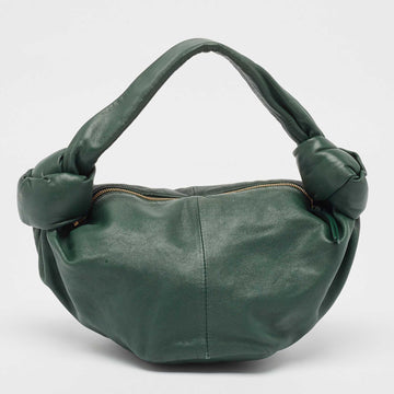 BOTTEGA VENETA Dark Green Leather Double Knot Bag