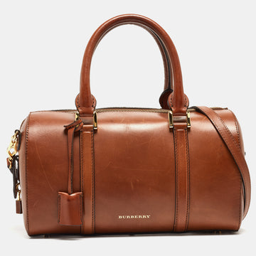BURBERRY Brown Leather Medium Alchester Bowler Bag