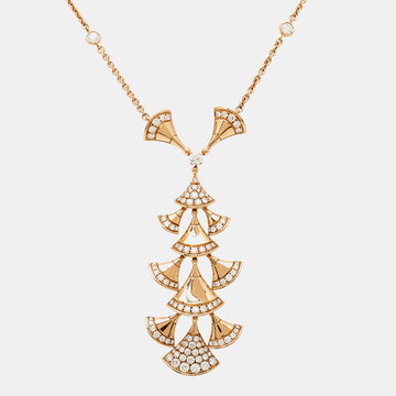 BVLGARI Divas' Dream Diamonds 18k Rose Gold Necklace