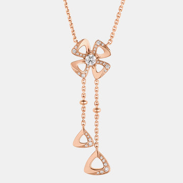 BVLGARI Fiorever Diamonds 18k Rose Gold Necklace