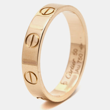 CARTIER Love 18k Rose Gold Ring Size 50