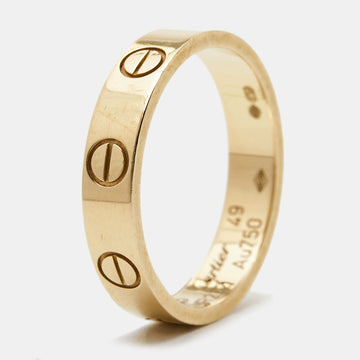 CARTIER Love 18k Yellow Gold Wedding Band Ring Size 49