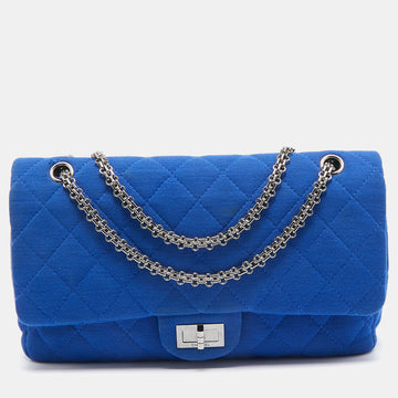 CHANEL Blue Jersey Classic 227 Reissue 2.55 Flap Bag
