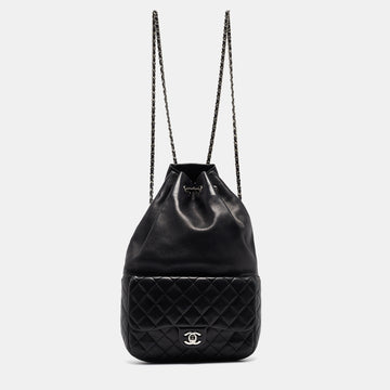 CHANEL Black Quilted Leather Seoul Backpack