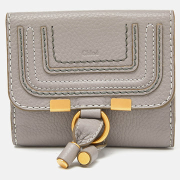 CHLOE Grey Leather Marcie Compact Wallet