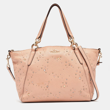 COACH Peach Leather Small Kelsey Satchel