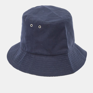 DIOR Navy Blue Oblique Reversible Teddy-D Brim Bucket Hat Size 56