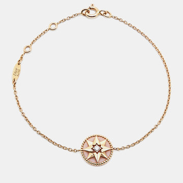 DIOR Rose Des Vents Pink Opal Diamond 18k Rose Gold Bracelet