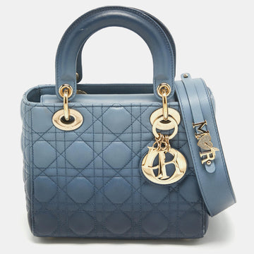 DIOR Ombre Blue Cannage Leather Small My ABC Lady  Tote