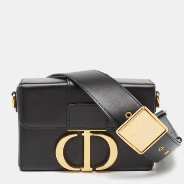 DIOR Black Leather 30 Montaigne Box Bag
