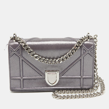 DIOR Purple Iridescent Leather ama Wallet on Chain