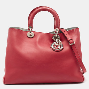 DIOR Red Leather Large issimo Shopper Tote