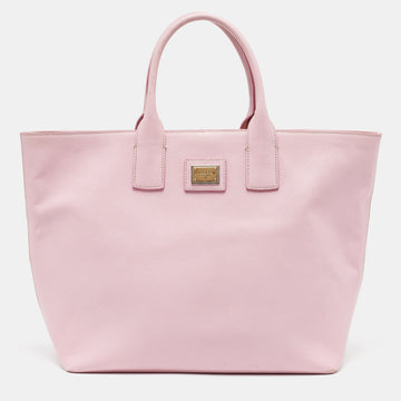 DOLCE & GABBANA Pink Leather Miss Escape Tote