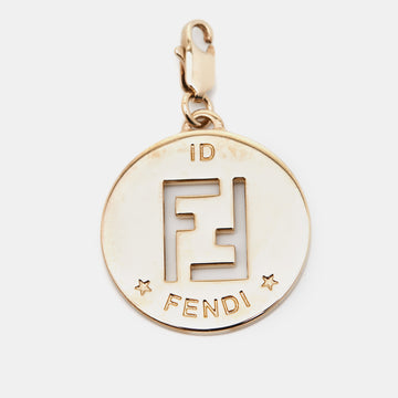 FENDI FF Identification Gold Tone Charm