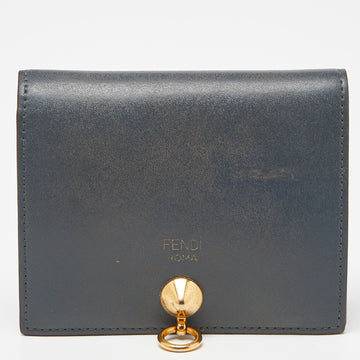 FENDI Grey Leather By The Way Bifold Wallet