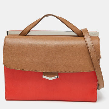 FENDI Tri Color Leather Small Demi Jour Top Handle Bag