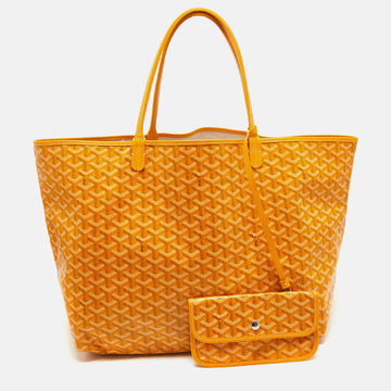 GOYARD Mustard ine Coated Canvas and Leather Saint Louis GM Tote