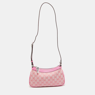 GUCCI x Palace Pink GG-P Canvas Half-Moon Mini Bag