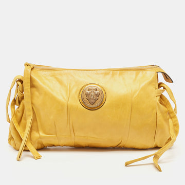 GUCCI Yellow Leather Hysteria Clutch