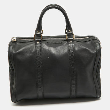 GUCCI Black ssima Leather Medium Joy Boston Bag