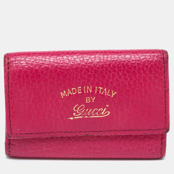 GUCCI Pink Leather Key Case