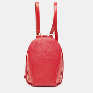 LOUIS VUITTON Red Epi Leather Mabillon Backpack