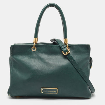 MARC BY MARC JACOBS Green Leather Large Too Hot To Handle Tote