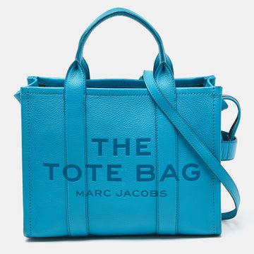MARC JACOBS Blue Leather Medium The Tote Bag