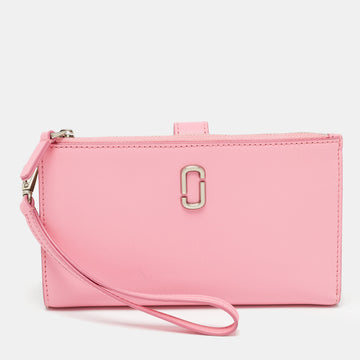 MARC JACOBS Pink/Beige Leather The Phone Wristlet Wallet