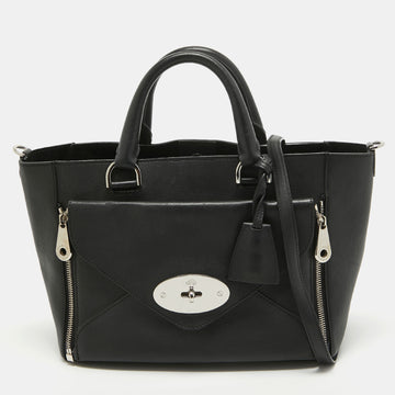 MULBERRY Black Leather Small Willow Tote