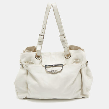 MULBERRY Off White Leather Jenah Tote