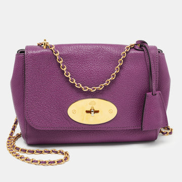 MULBERRY Magenta Leather Small Lily Shoulder Bag