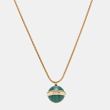 PIAGET Possession Malachite Diamond 18k Rose Gold Necklace