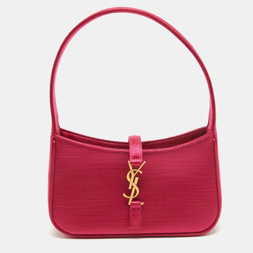 Saint Laurent Pink Satin Mini LE 5 À 7 Shoulder Bag