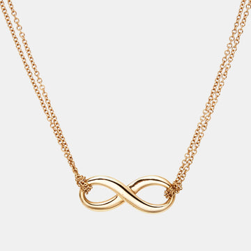 TIFFANY & CO. Infinity 18k Rose Gold Necklace