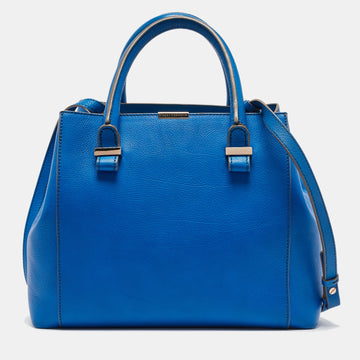 VICTORIA BECKHAM Blue Leather Quincy Tote