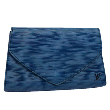 LOUIS VUITTON Epi Art Deco Clutch Bag Blue M52635 LV Auth th4347