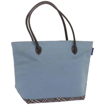 BURBERRYSs Blue Label Tote Bag Nylon Light Blue Auth ti1542