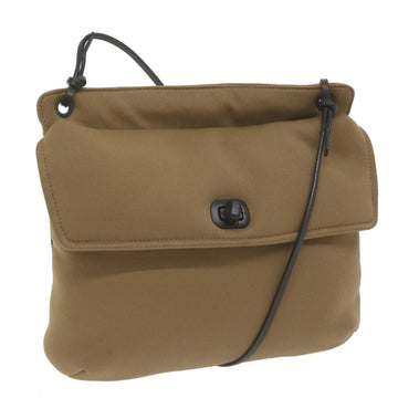 MIU MIU Shoulder Bag Canvas Brown Auth yk10362
