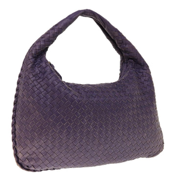 BOTTEGAVENETA INTRECCIATO Hobo Shoulder Bag Leather Purple Auth yk10379