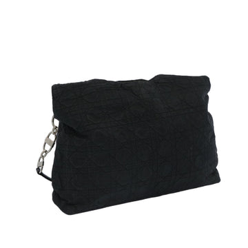 CHRISTIAN DIOR Lady Dior Canage Shoulder Bag Nylon Black Auth yk10434