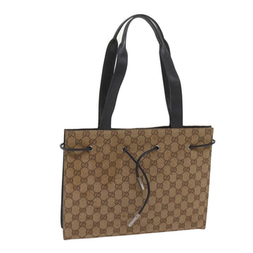 GUCCI GG Canvas Tote Bag Beige 0021053 Auth yk10540