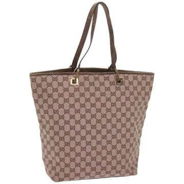 GUCCI GG Canvas Tote Bag Brown 002 1098 Auth yk10768