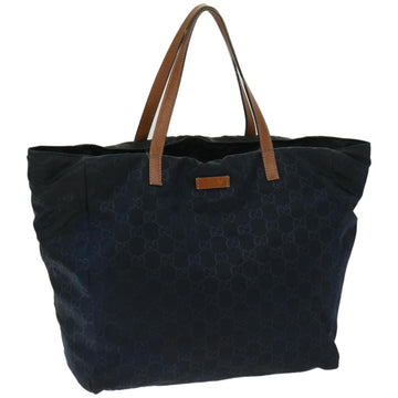 GUCCI GG Canvas Tote Bag Navy 282439 Auth yk10793