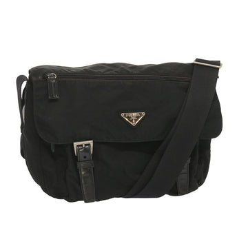 PRADA Shoulder Bag Nylon Black Auth yk11097