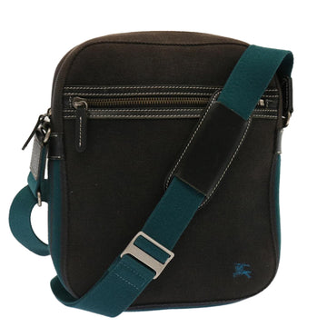 BURBERRY Blue Label Shoulder Bag Canvas Black Auth yk11709
