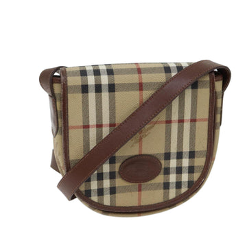BURBERRYSs Nova Check Shoulder Bag PVC Brown Auth yk11759