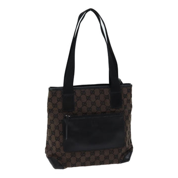 GUCCI GG Canvas Tote Bag Brown 019 0402 Auth yk11958