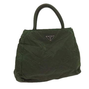 PRADA Hand Bag Nylon Khaki Auth yk9513
